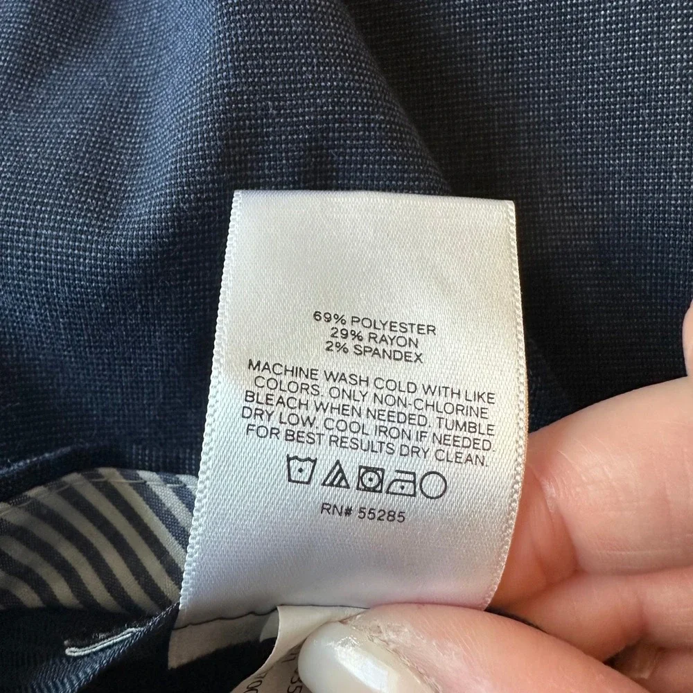 Express‎ Slim Fit Dress Pants Mens 31x30 Navy Blue Stretch Trousers RN 55285
